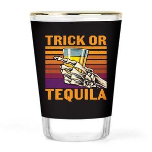 Halloween Shot Glass | Trick or Tequila | Halloween Party Shot Glasses | Gift